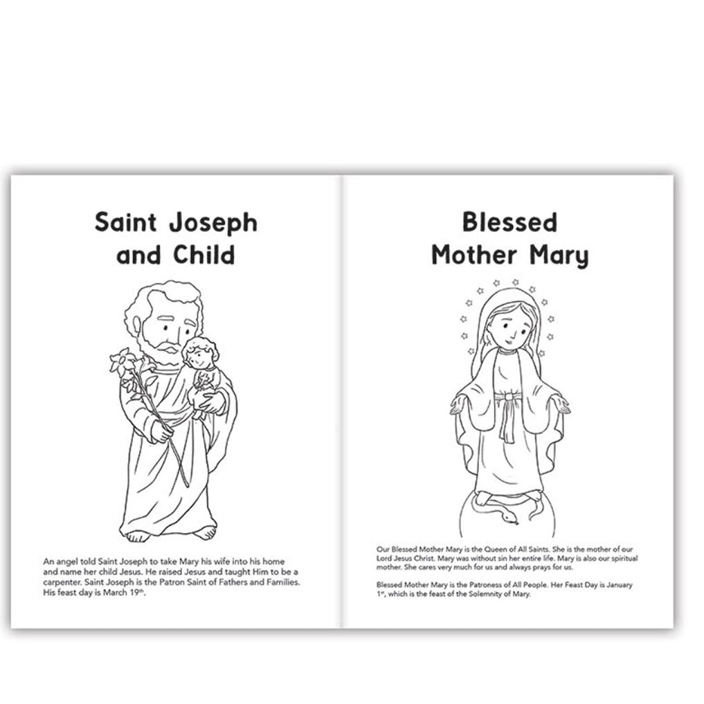 Mini Saints Coloring Book