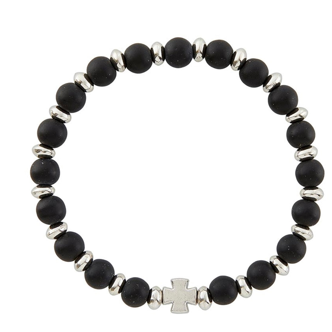 First Communion Bracelet with Card (black and white)