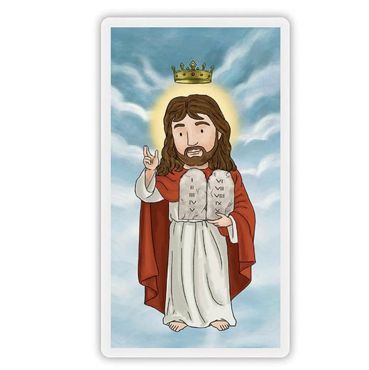 Ten Commandments Laminated Holy Card