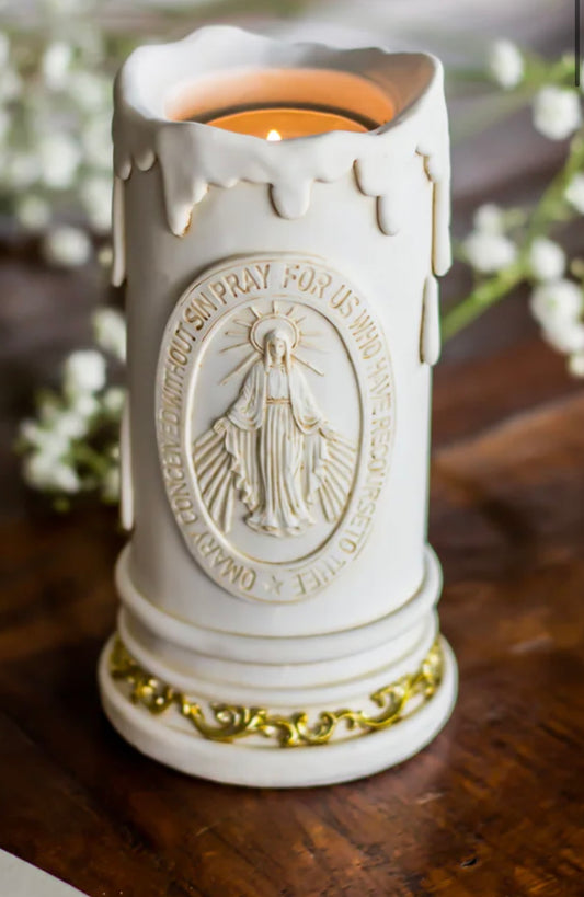 Miraculous Medal Candle Holder