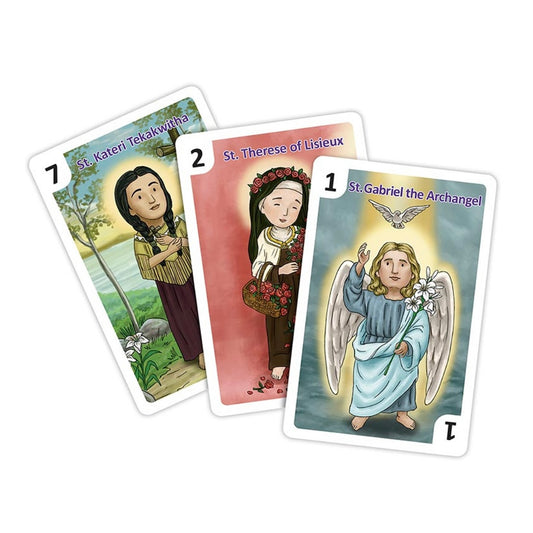 Mini Saints Go Fish Card Game Set